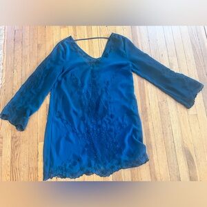 ASTR the Label. Bohemian sheer dress with a slip include.